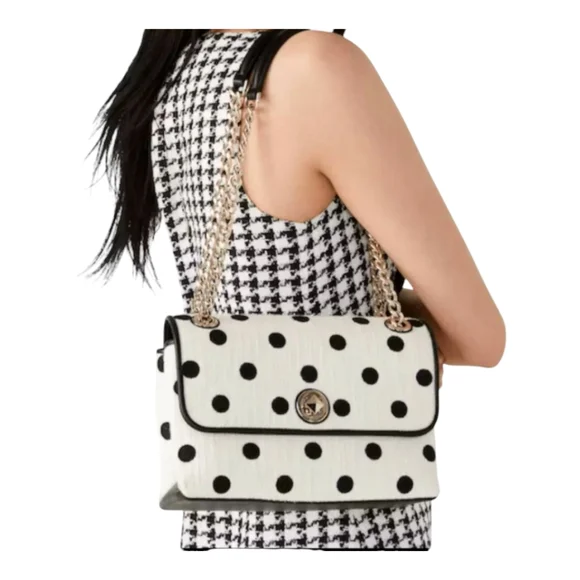 NWT still in bag Kate Spade Natalia Medium Flap Shoulder purse Polka Dot - Picture 9 of 10